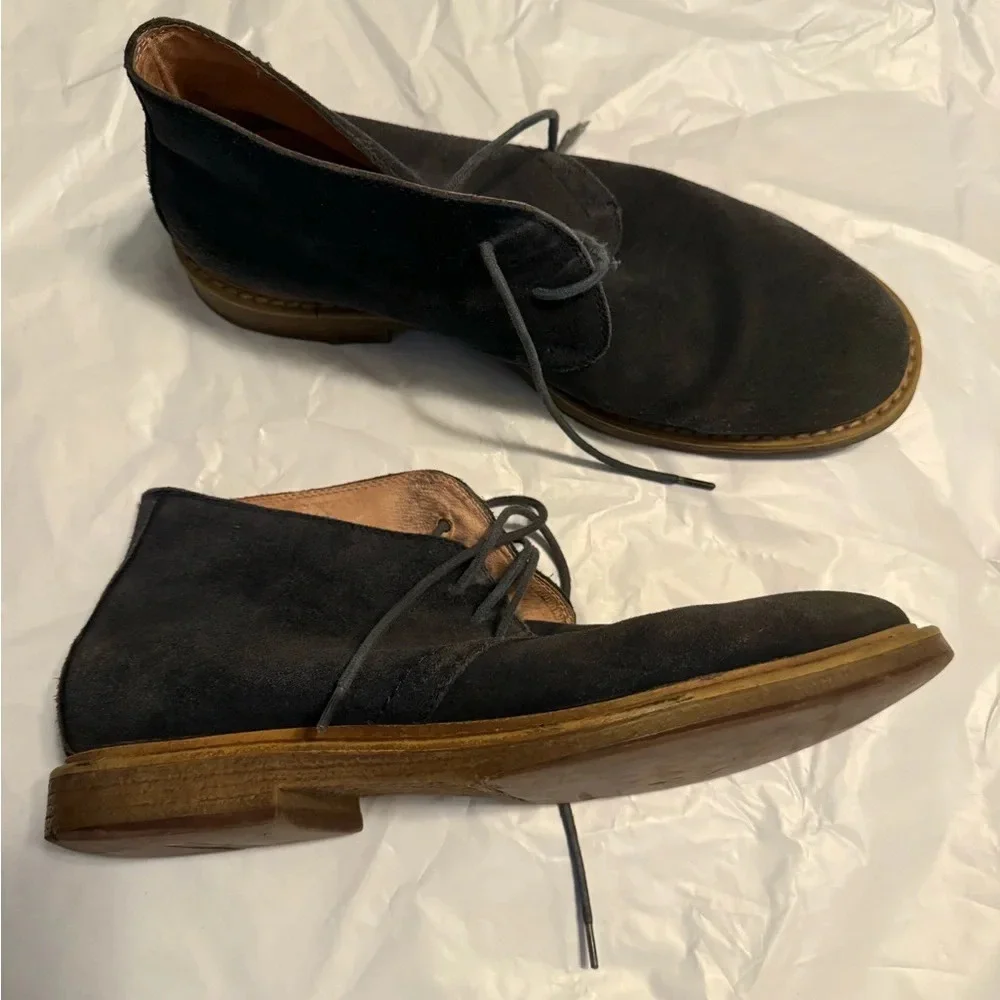 1901 Blue Men’s Leather Suede Shoes Size 10.5